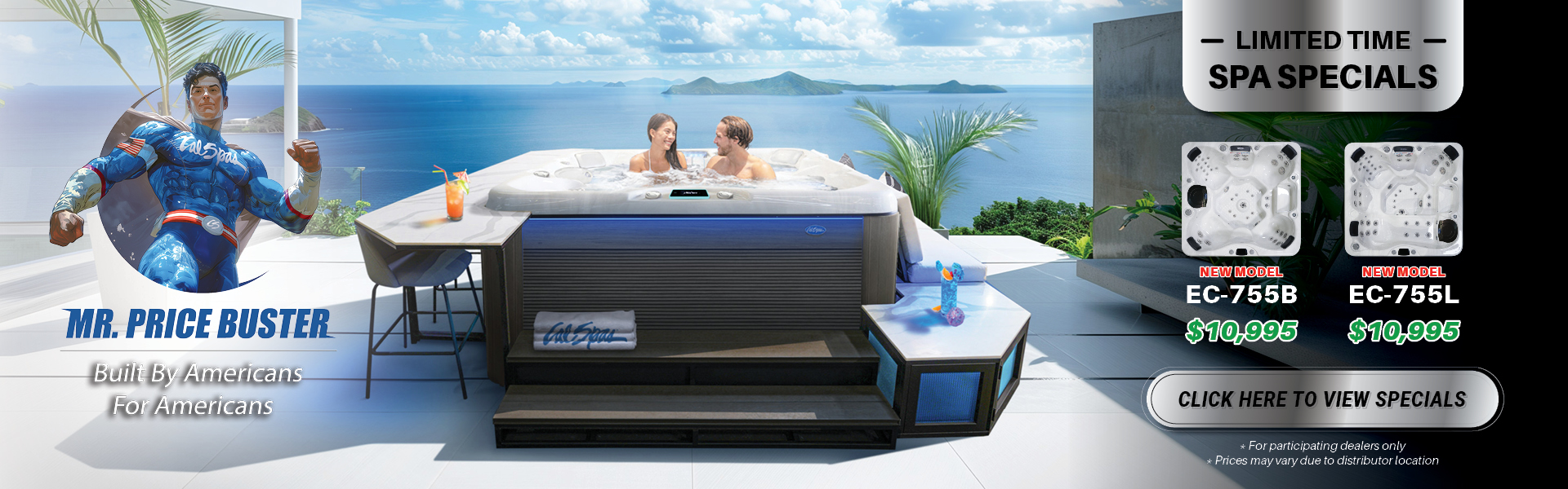 Calspas hot tub being used in a family setting - Rialto