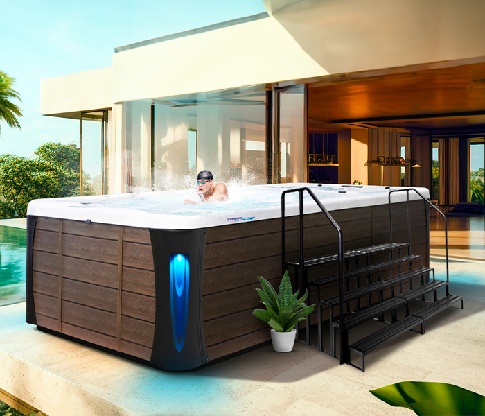 Calspas hot tub being used in a family setting - Rialto