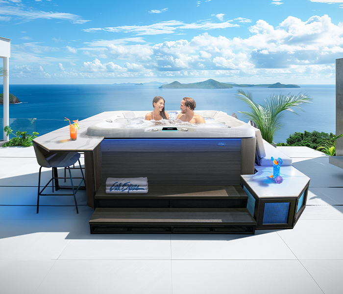 Calspas hot tub being used in a family setting - Rialto