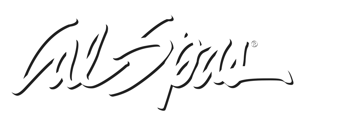 Calspas White logo hot tubs spas for sale Rialto